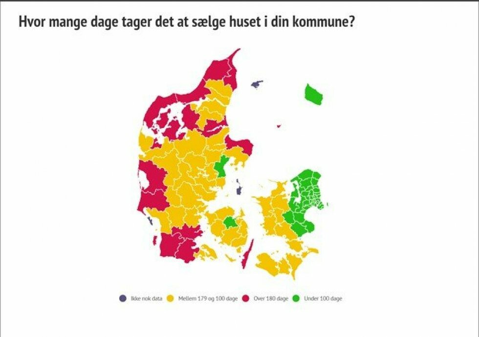 Kilde: Boligsiden - Hvad skal du forvente af dit hussalg? Tjek salgstiden for din kommune